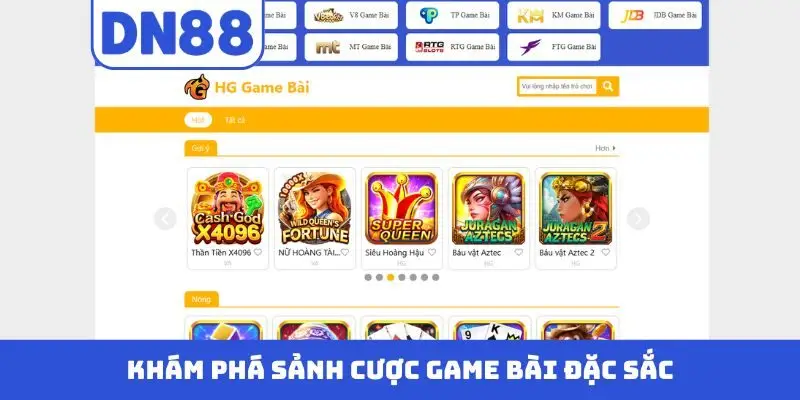 Khám phá sảnh cược game bài đặc sắc