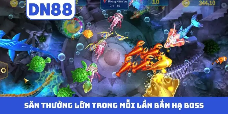 Săn thưởng lớn trong mỗi lần bắn hạ Boss